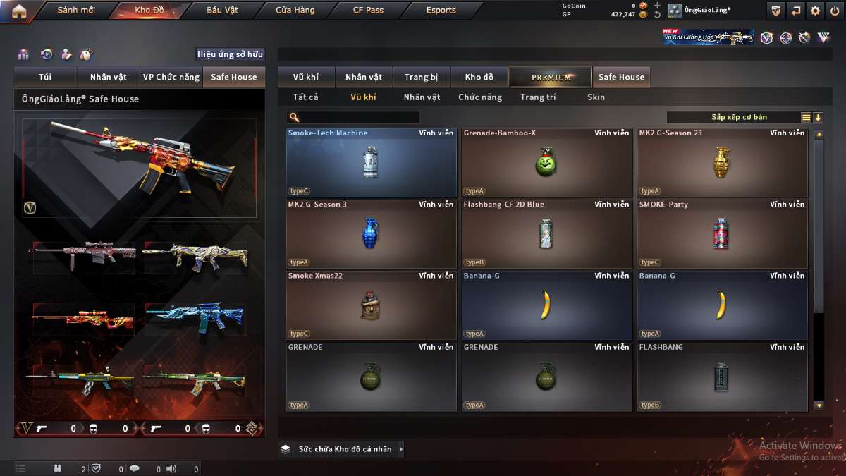 shop acc cf uy tin gia re